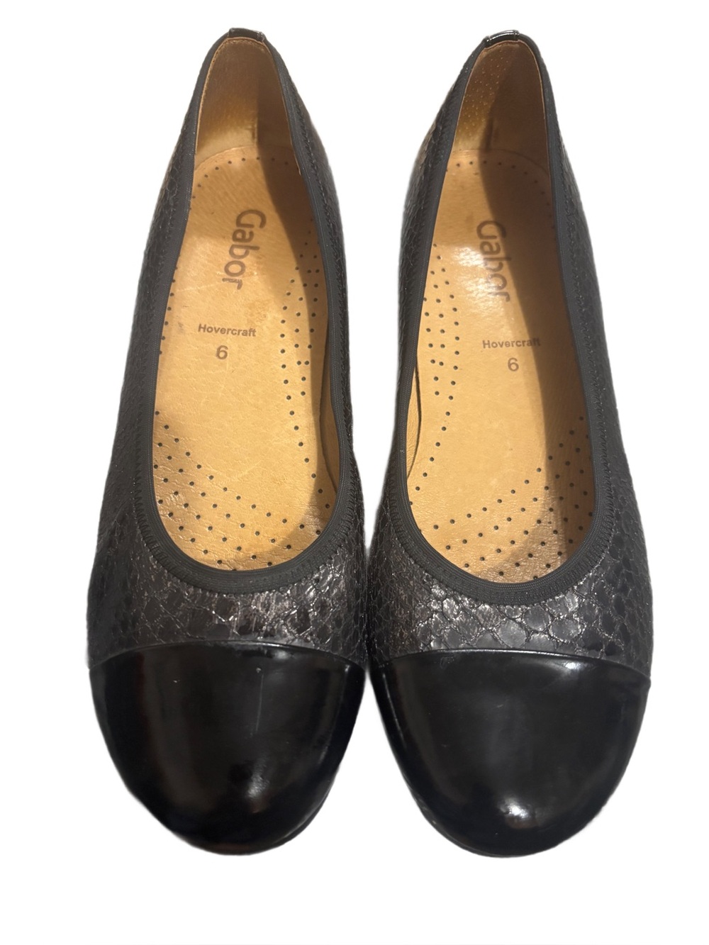 Gabor Hovercraft Raspa Cap Toe Ballet Flats US 8.5 Timeless Comfortable